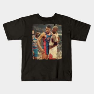 Dennis Rodman vs Michael Jordan Kids T-Shirt
